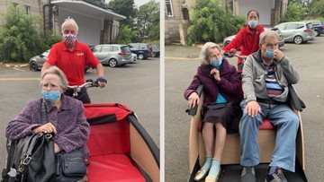Dunfermline care home Residents enjoy cycling through local park
